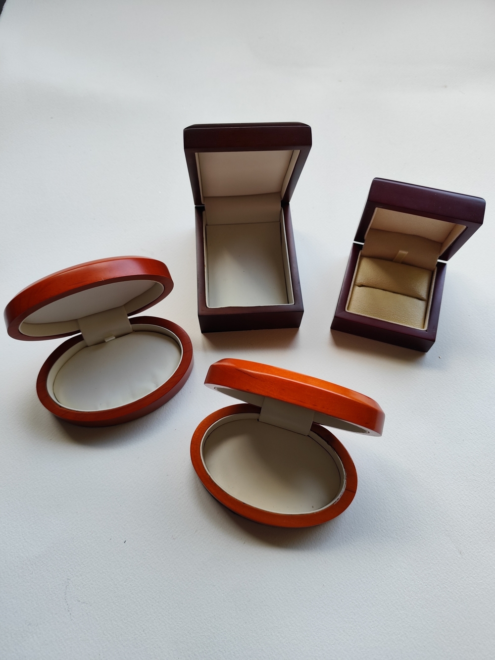 Bundle of 4 Jewelry Boxes – Velvet & Wood Mix